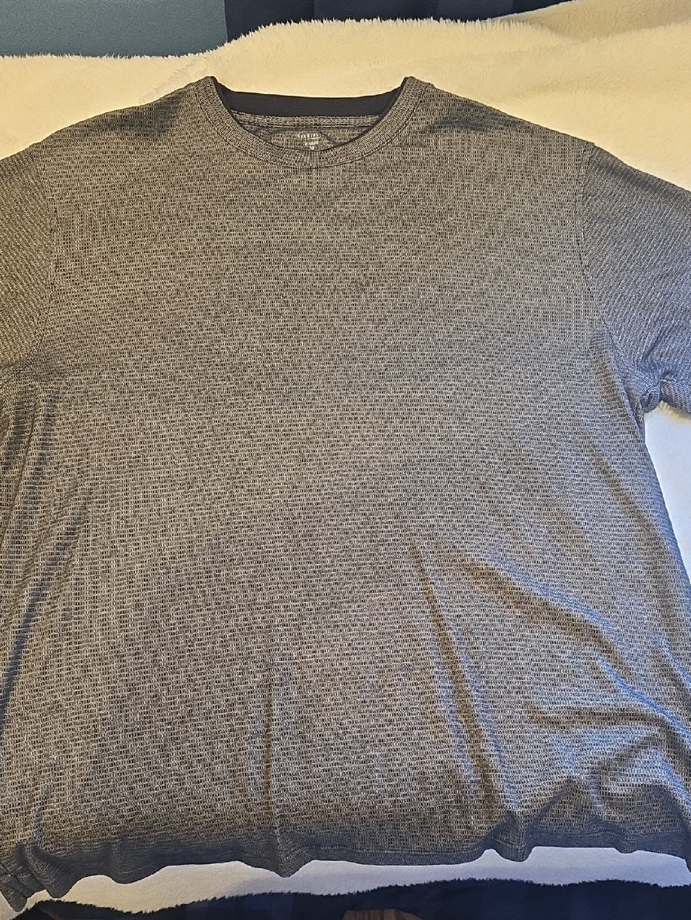 Van Heusen Short-Sleeve Crewneck Shirt - Heather Charcoal
